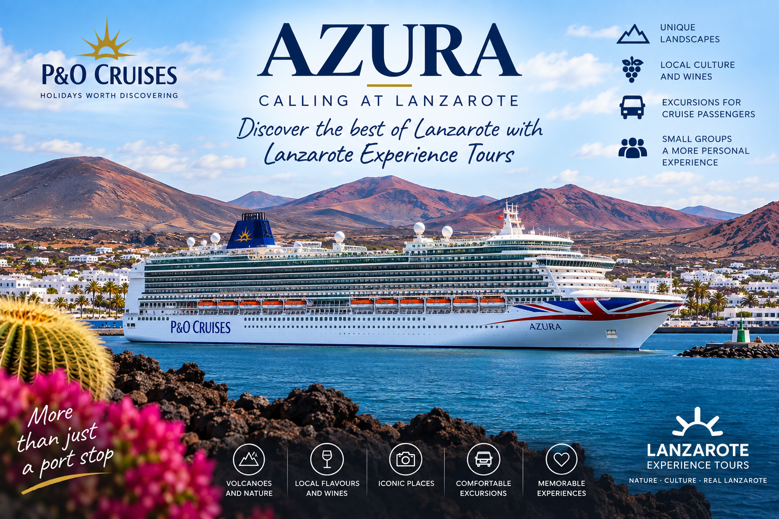 Azura PO lanzarote port call lanzarote experience tours