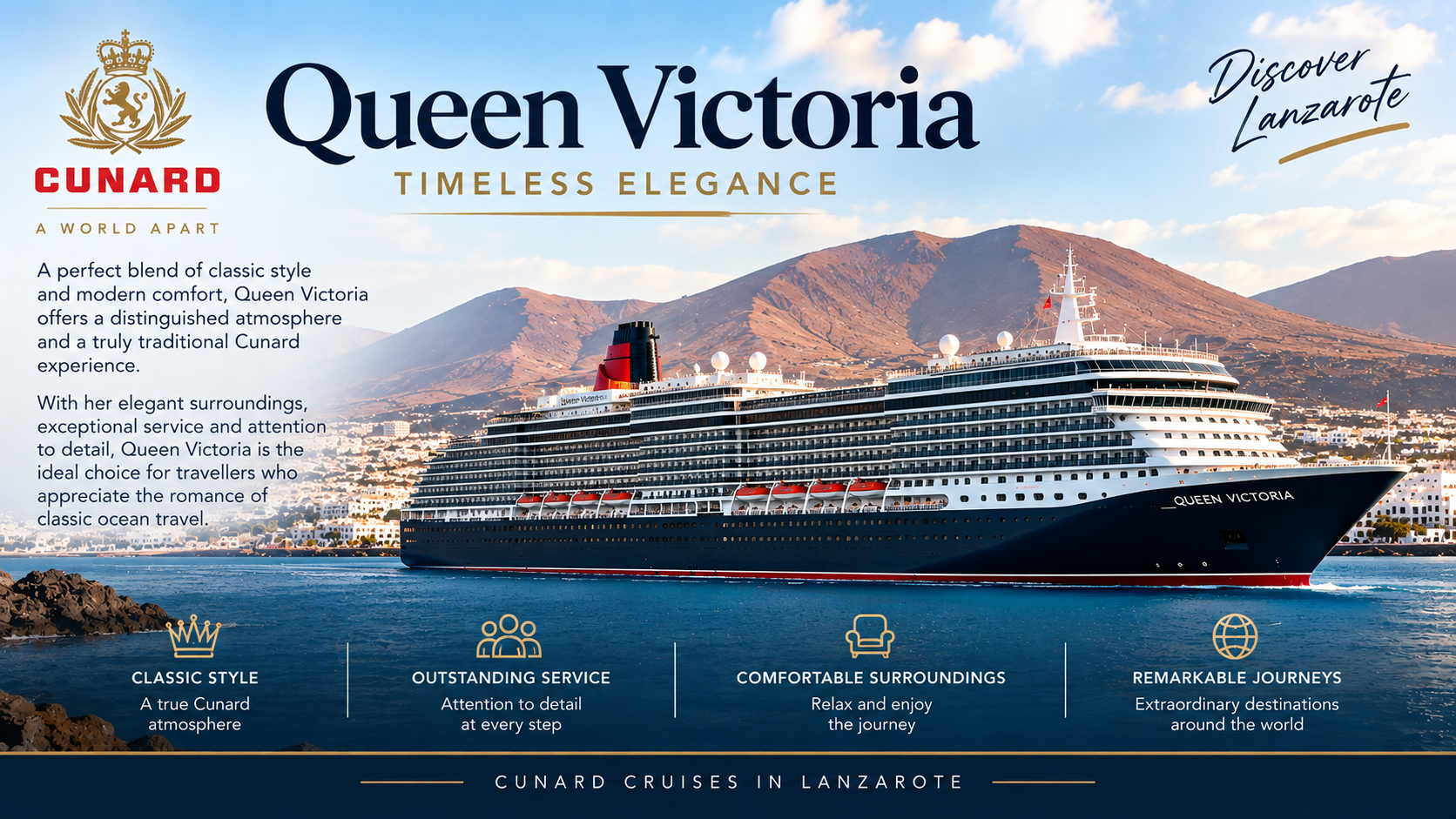 Queen victoria lanzarote port cal 2026 2027