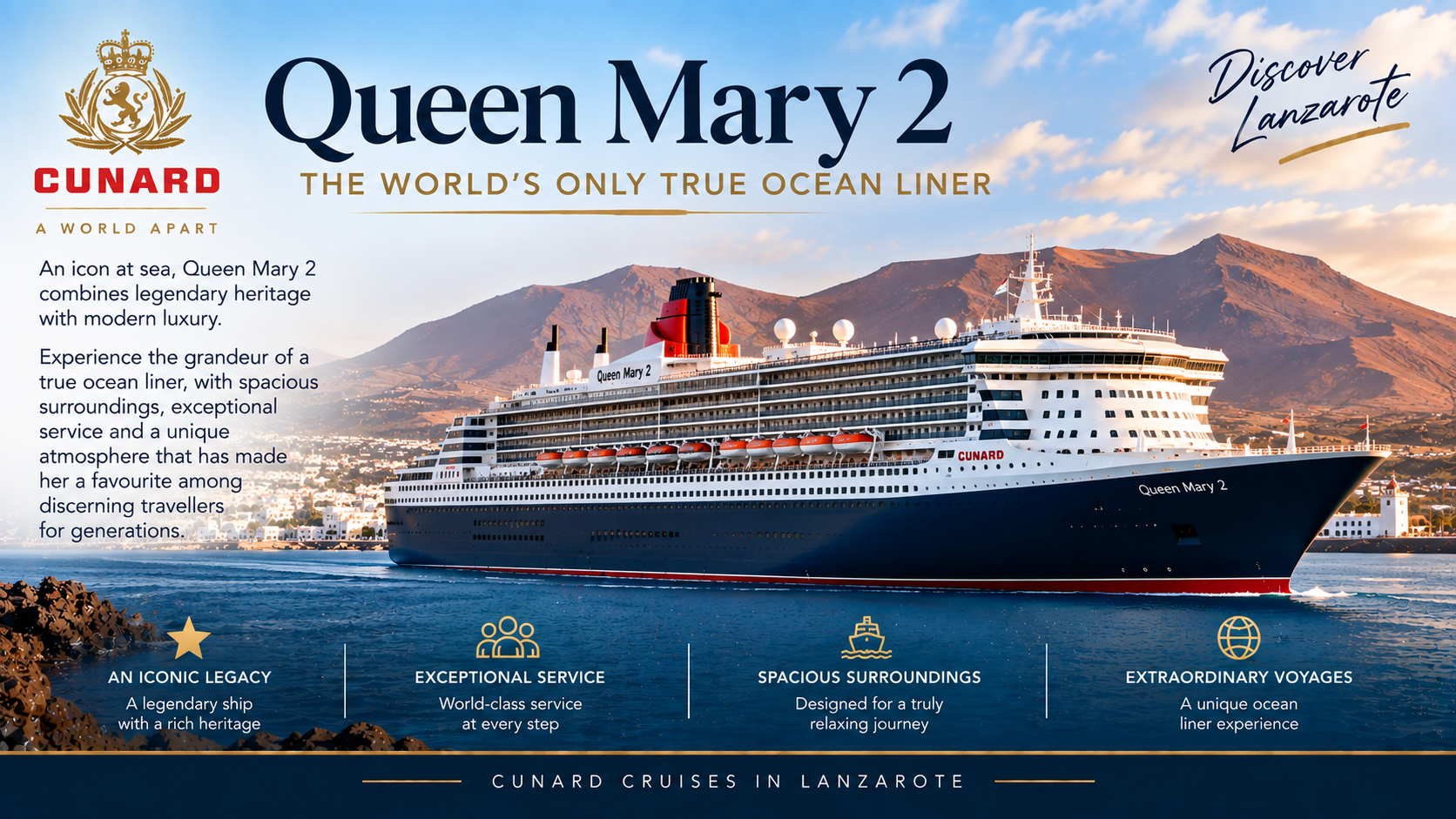 Queen mary 2 lanzarote port cal 2026 2027