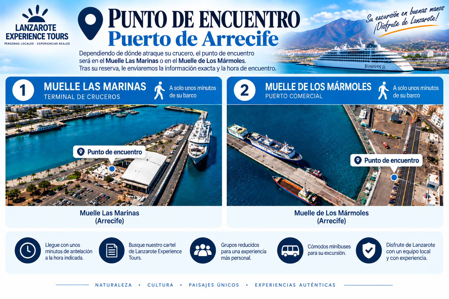 punto de encuentro en español para cruceros