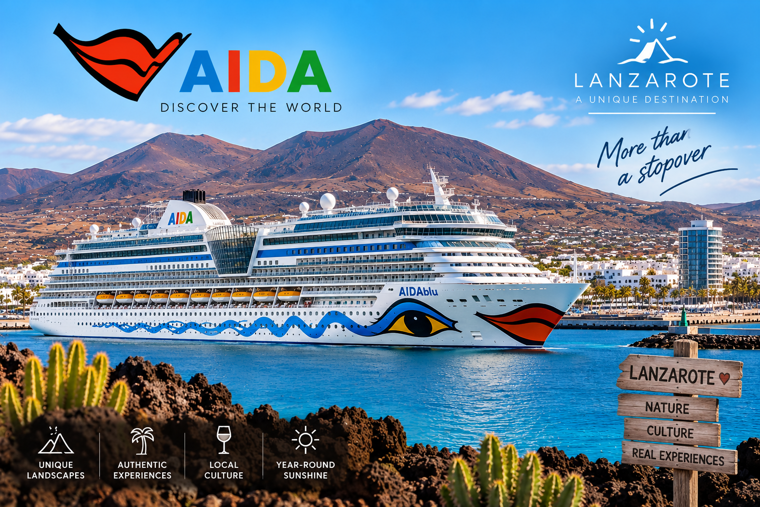 AIDAblu cruise lanzarote port call 2026 2027