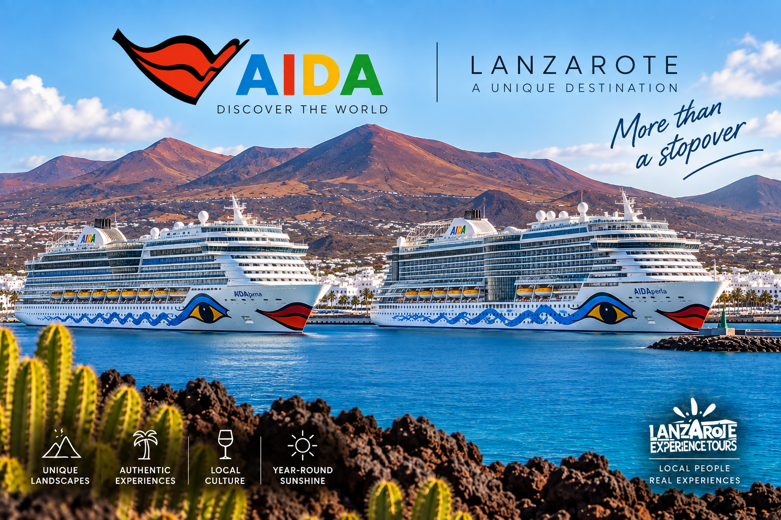 AIDAluna AIDAperla cruises lanzarote port call 2026 2027