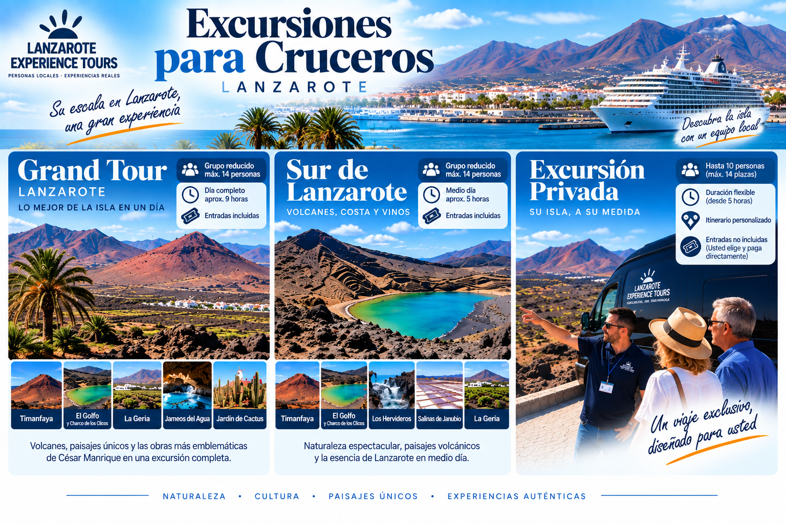exc para cruceros español