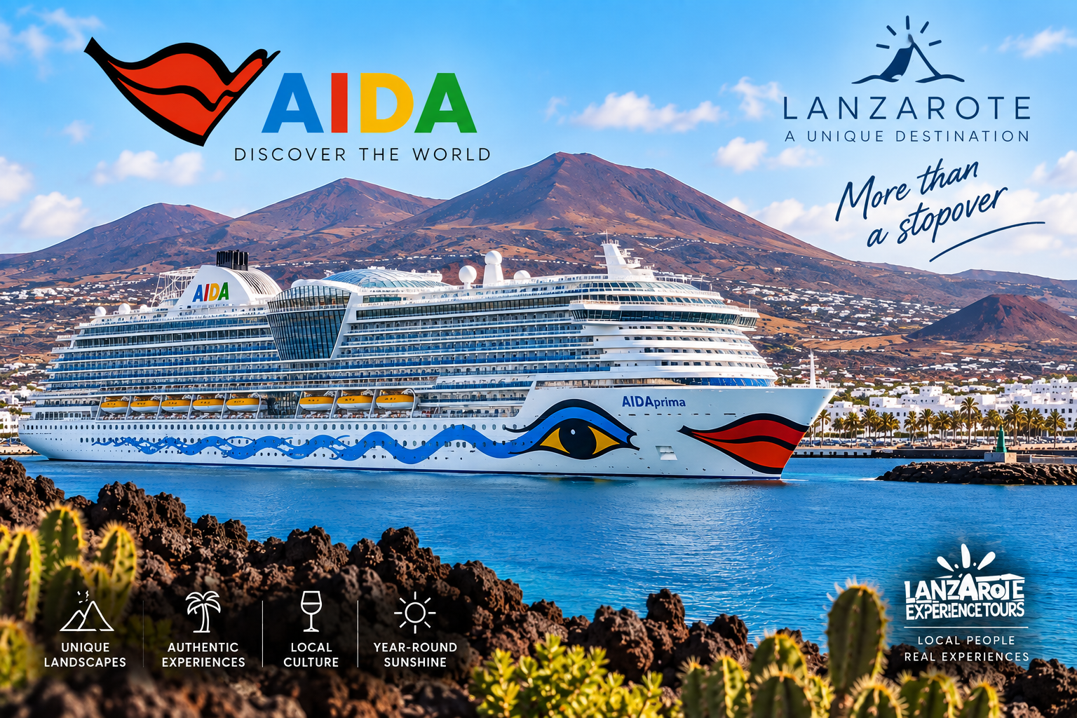 AIDAprima cruise lanzarote port call 2026 2027