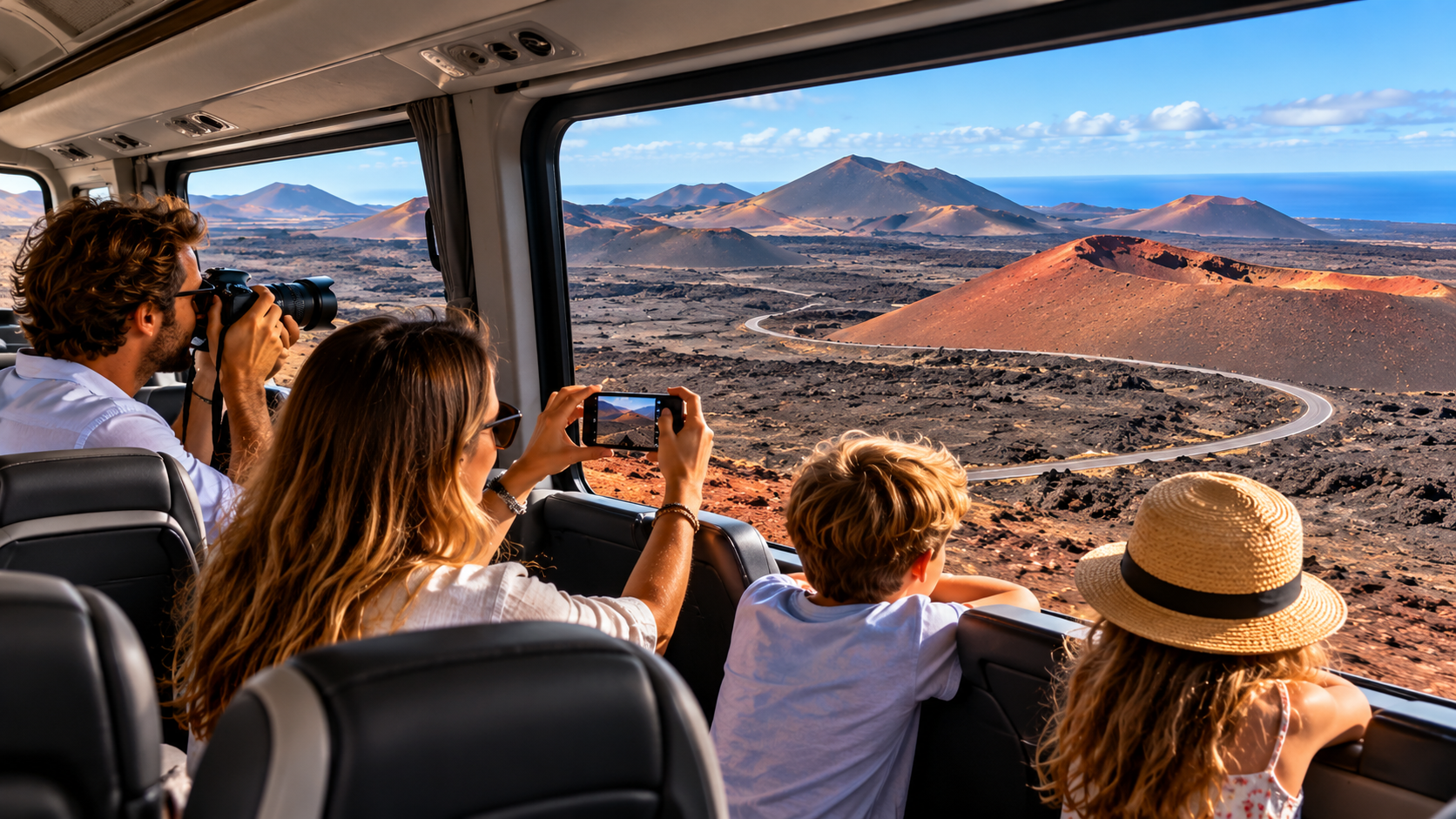 imagen familia ruta de los volcanes timanfaya blog lanzarote experience tours